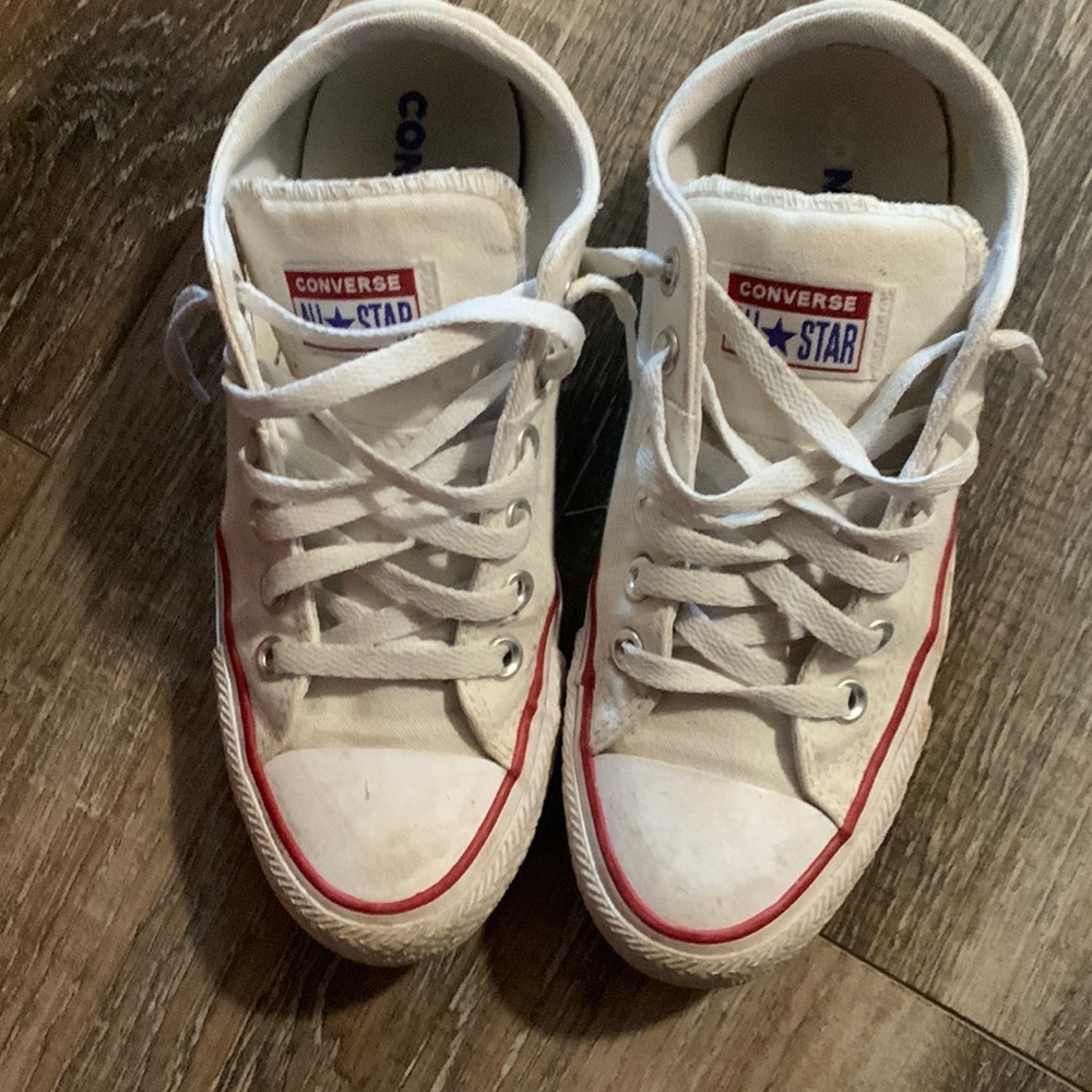 Converse all star puff tongue white
